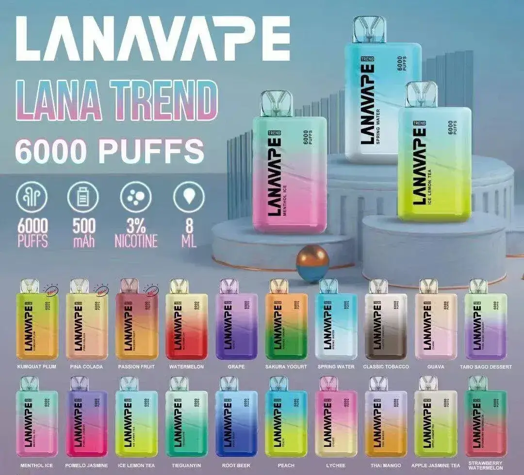 【6000口】LANA拋棄式電子煙｜3.5%尼古丁｜Type-C快充｜台灣現貨-1